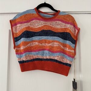 Double D Ranch Painted Vista Cropped Top NWT